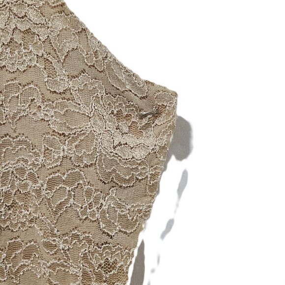 COLDWATER CREEK VANILLA CREAM LACE SCOOP NECK DRESSY TANK  1X - Picture 3 of 8